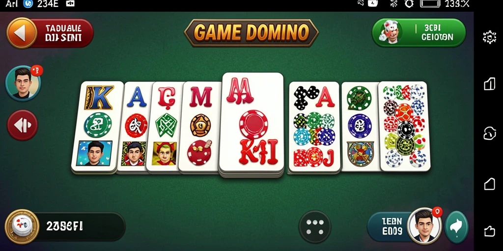 Tangkapan layar 234E menampilkan keseruan bermain domino.