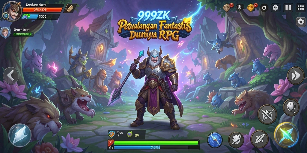 Screenshot gameplay <strong>999ZK</strong> dengan aksi petualangan RPG yang mendebarkan.