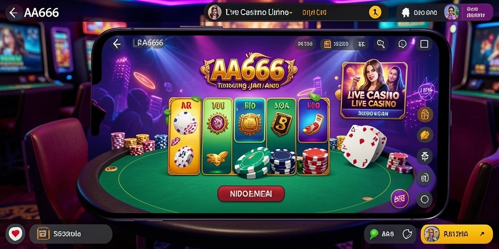 Tampilan gameplay Live Casino yang memukau di AA666.