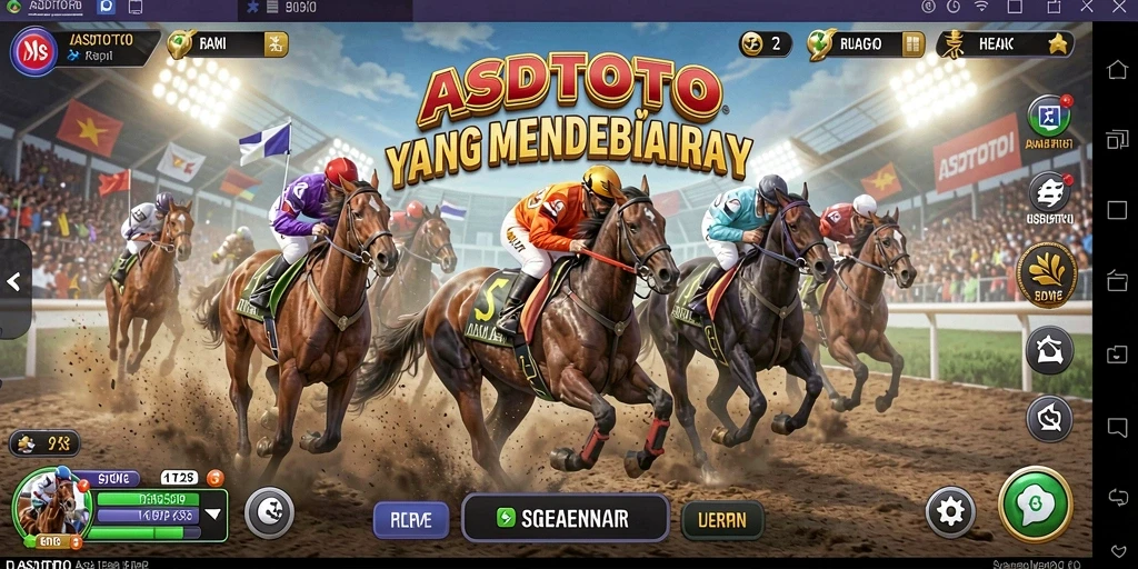 Screenshot dari gameplay ASDTOTO yang mendebarkan di trek balap.