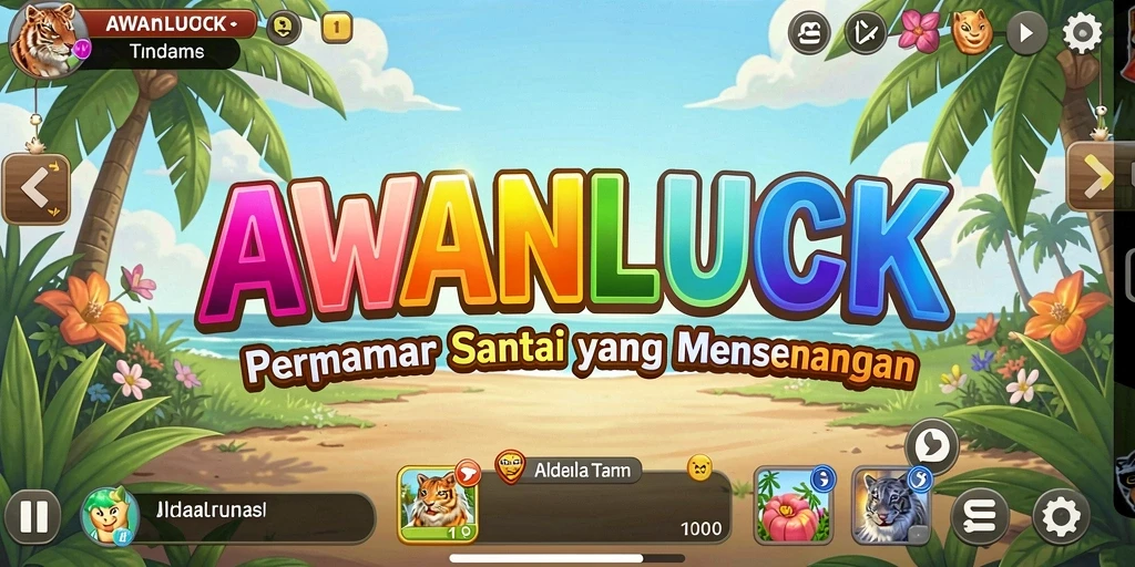 Gameplay seru dan menenangkan dalam AWANLUCK.