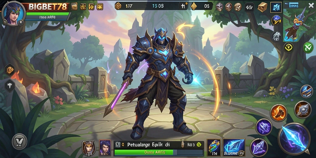 Tampilan gameplay epik dalam BIGBET78 penuh aksi ARPG.