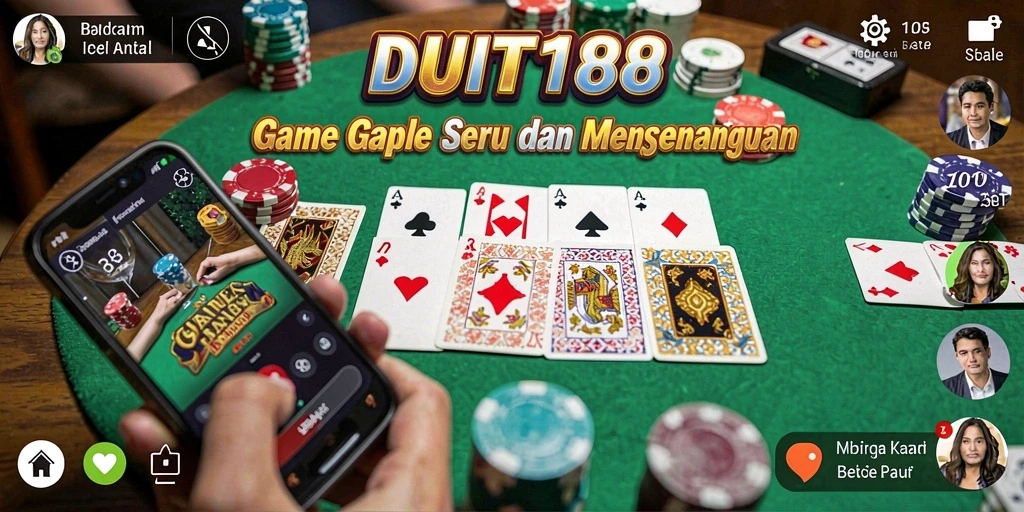 Tampilan gameplay Gaple yang menarik dan interaktif di DUIT188.