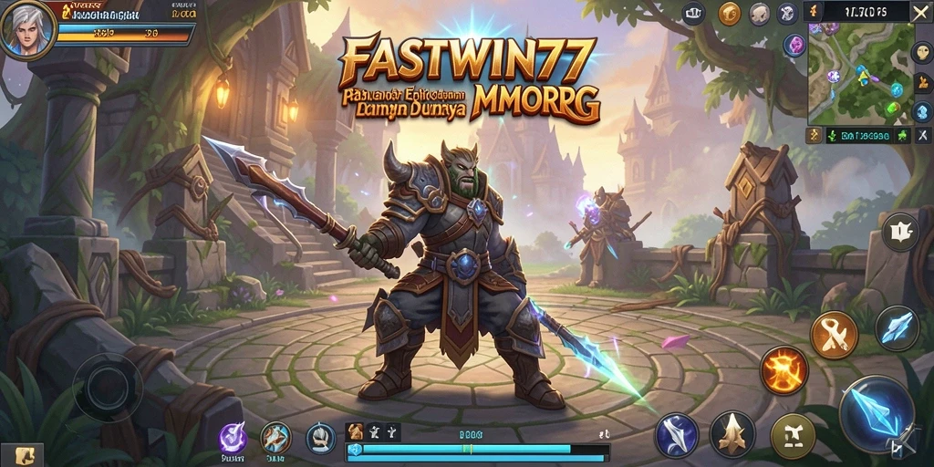 Tangkapan layar gameplay FASTWIN77 yang menunjukkan pertempuran epik dalam dunia MMORPG.
