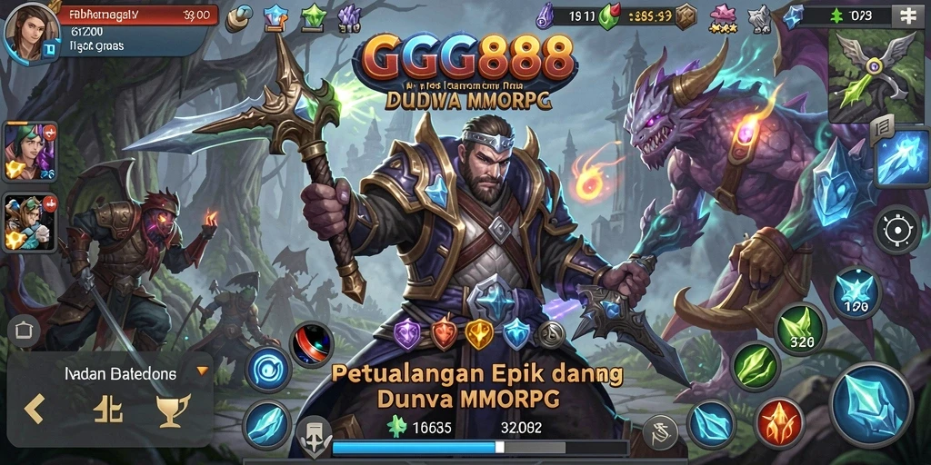 Screenshot gameplay GGG888 dengan aksi epik dan petualangan mendebarkan.