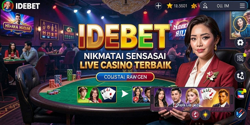 Gameplay Live Casino IDEBET yang mendebarkan dan interaktif.