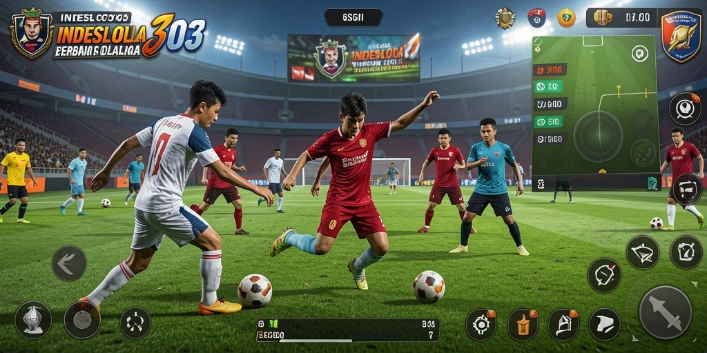 Gameplay seru dalam INDESLOT303 saat pertandingan sepak bola.