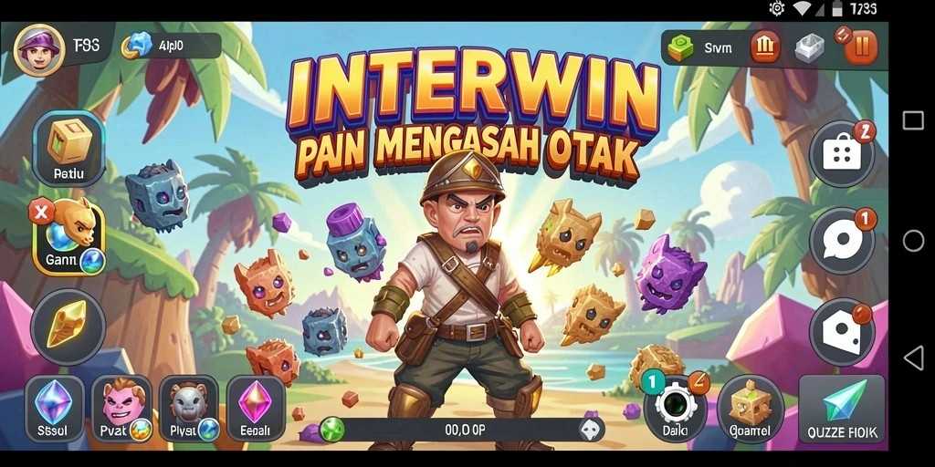 Screenshot dari gameplay INTERWIN menunjukkan keseruan memecahkan teka-teki.