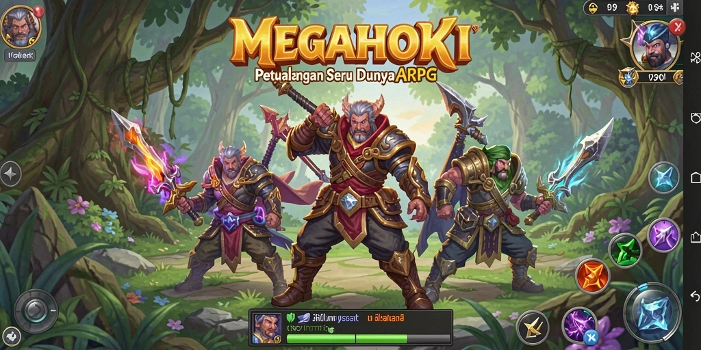 Gameplay seru dalam MEGAHOKI yang penuh aksi.