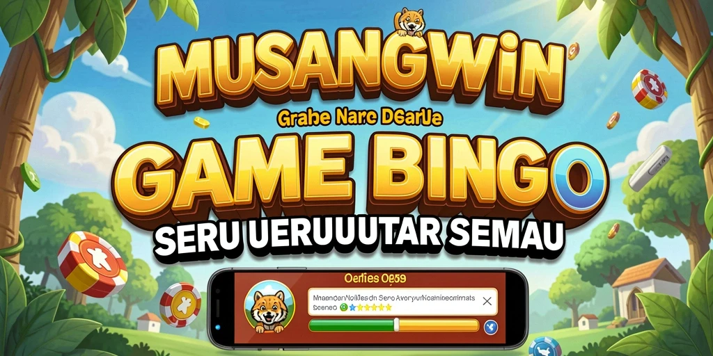 Tampilan menarik permainan Bingo MUSANGWIN yang penuh warna.