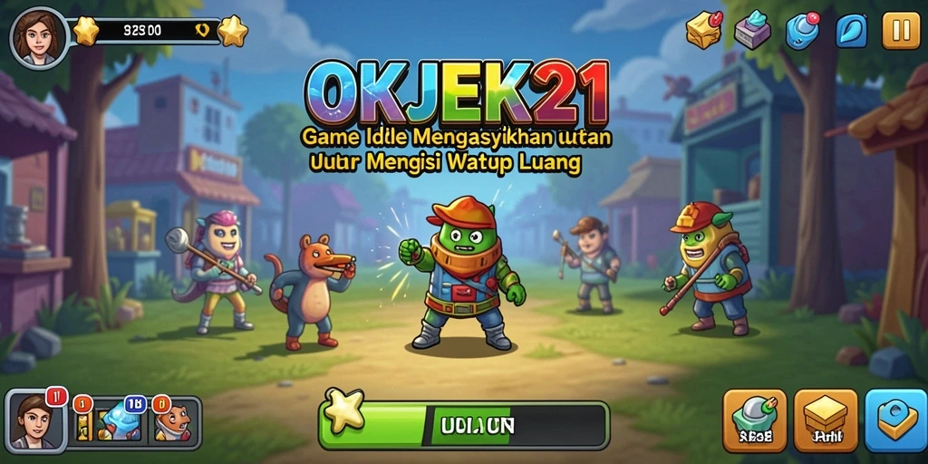 Tampilan gameplay OKJEK21 menunjukkan keseruan bermain Idle.