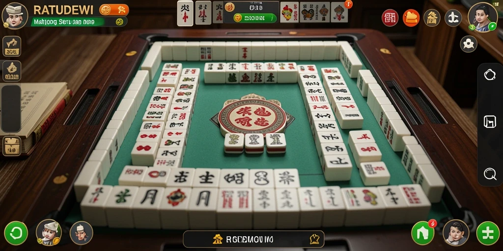 Tampilan menarik dari gameplay Mahjong di RATUDEWI.