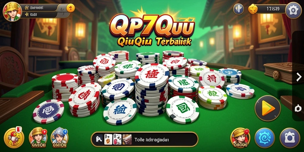 Screenshot utama RP777 menampilkan aksi seru dalam permainan QiuQiu.