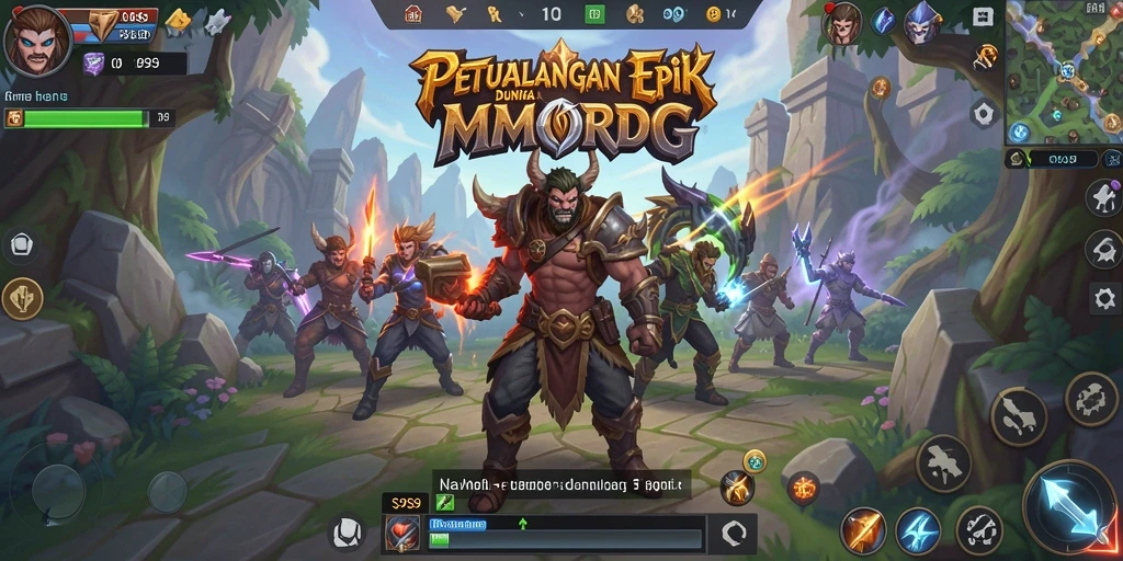 Tangkapan layar S9S9 menampilkan aksi pertempuran epik dalam dunia MMORPG.