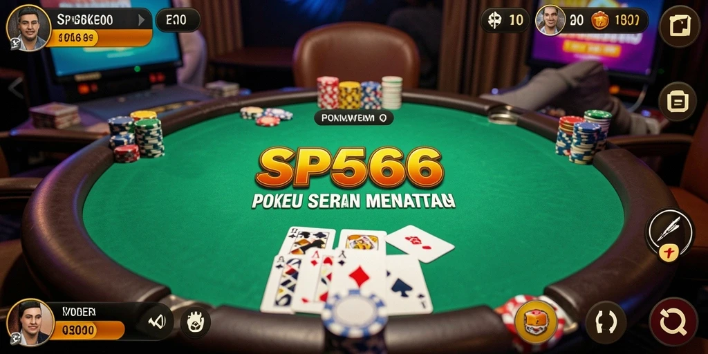 Tampilan gameplay seru SP666 dalam permainan Poker.