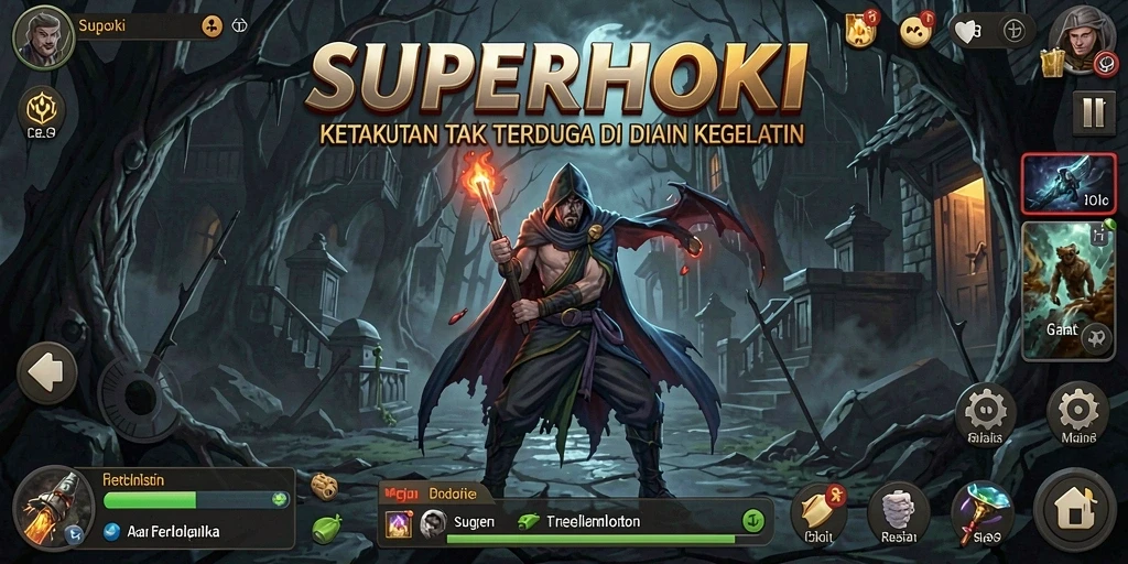 Screenshot SUPERHOKI memberikan gambaran mendalam tentang gameplay horor yang menegangkan.