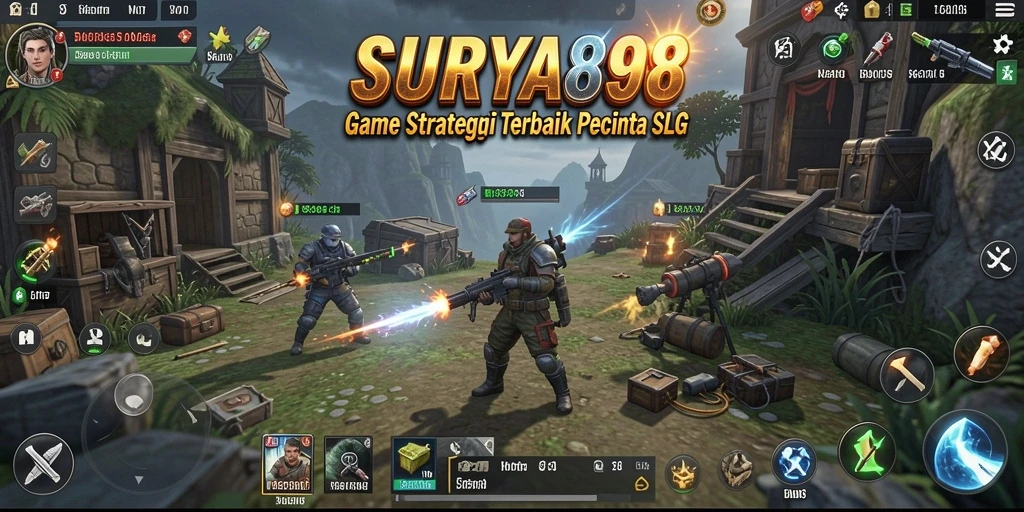 Tampilan utama gameplay SLG yang mendebarkan di SURYA898.