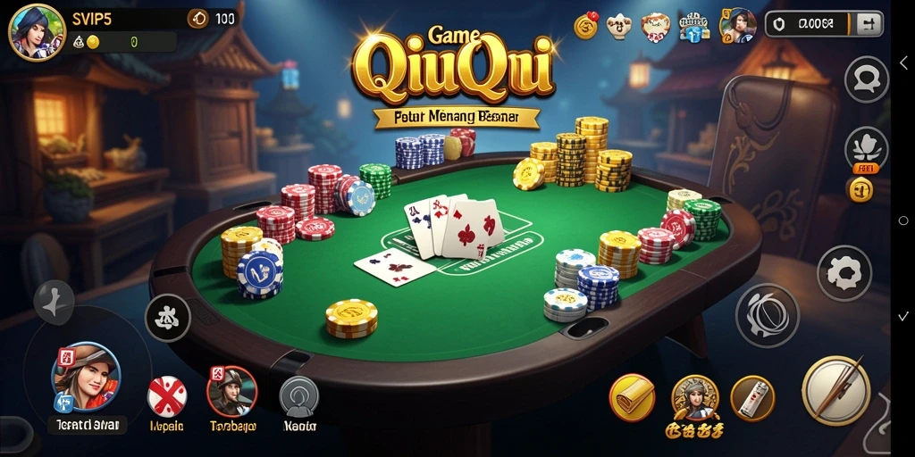 Tampilan gameplay QiuQiu yang seru dan menarik.