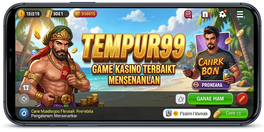 Tampilan strategi bermain di TEMPUR99 yang mendebarkan.