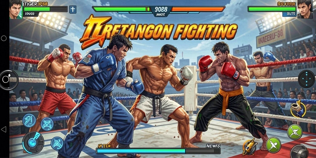 Tampilan aksi seru dalam TIGERJP88 menunjukkan pertarungan memukau.