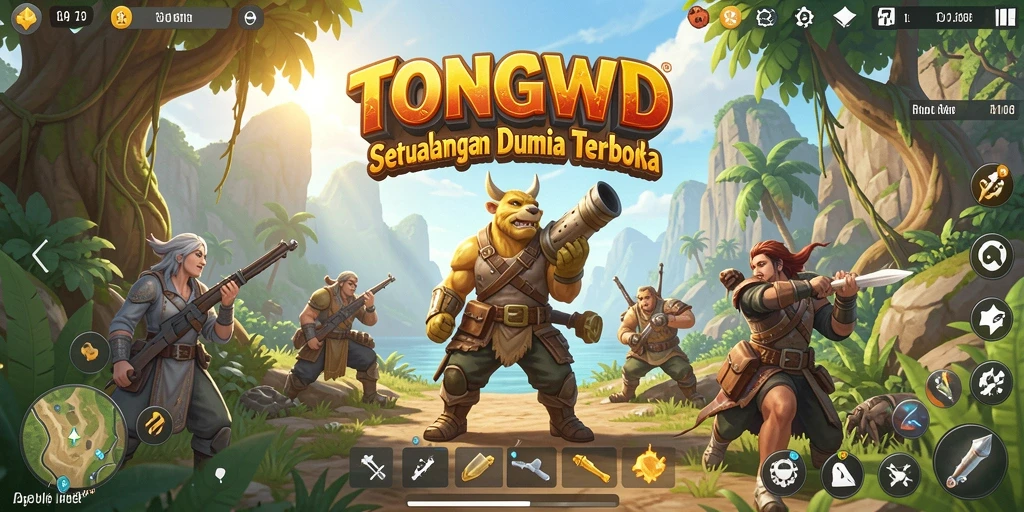 Screenshot gameplay TONGWD yang menunjukkan dunia terbuka yang menakjubkan.